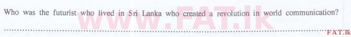 உள்ளூர் பாடத்திட்டம் : இலங்கை சட்டக்கல்லூரி இலங்கை சட்டக்கல்லூரி நுழைவுத்தேர்வு - 2015 செப்டம்பர் - General Knowledge and Intelligence (English மொழிமூலம்) 37 1