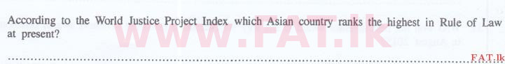 உள்ளூர் பாடத்திட்டம் : இலங்கை சட்டக்கல்லூரி இலங்கை சட்டக்கல்லூரி நுழைவுத்தேர்வு - 2015 செப்டம்பர் - General Knowledge and Intelligence (English மொழிமூலம்) 47 1