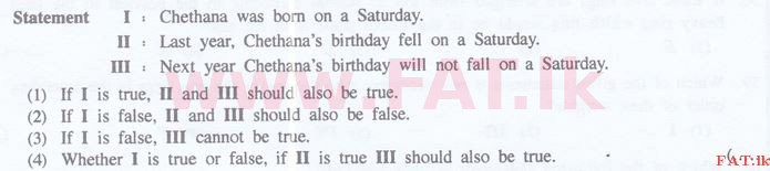 உள்ளூர் பாடத்திட்டம் : இலங்கை சட்டக்கல்லூரி இலங்கை சட்டக்கல்லூரி நுழைவுத்தேர்வு - 2015 செப்டம்பர் - General Knowledge and Intelligence (English மொழிமூலம்) 65 1