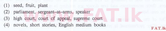 உள்ளூர் பாடத்திட்டம் : இலங்கை சட்டக்கல்லூரி இலங்கை சட்டக்கல்லூரி நுழைவுத்தேர்வு - 2015 செப்டம்பர் - General Knowledge and Intelligence (English மொழிமூலம்) 78 1