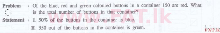 உள்ளூர் பாடத்திட்டம் : இலங்கை சட்டக்கல்லூரி இலங்கை சட்டக்கல்லூரி நுழைவுத்தேர்வு - 2015 செப்டம்பர் - General Knowledge and Intelligence (English மொழிமூலம்) 92 1