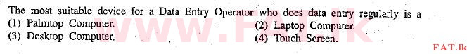 National Syllabus : Advanced Level (A/L) General Information Technology (GIT) - 2010 December - Paper I (English Medium) 5 1