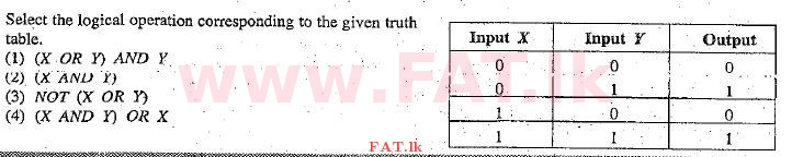 National Syllabus : Advanced Level (A/L) General Information Technology (GIT) - 2010 December - Paper I (English Medium) 9 1