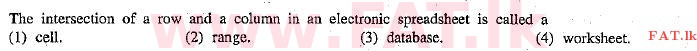 National Syllabus : Advanced Level (A/L) General Information Technology (GIT) - 2010 December - Paper I (English Medium) 25 1