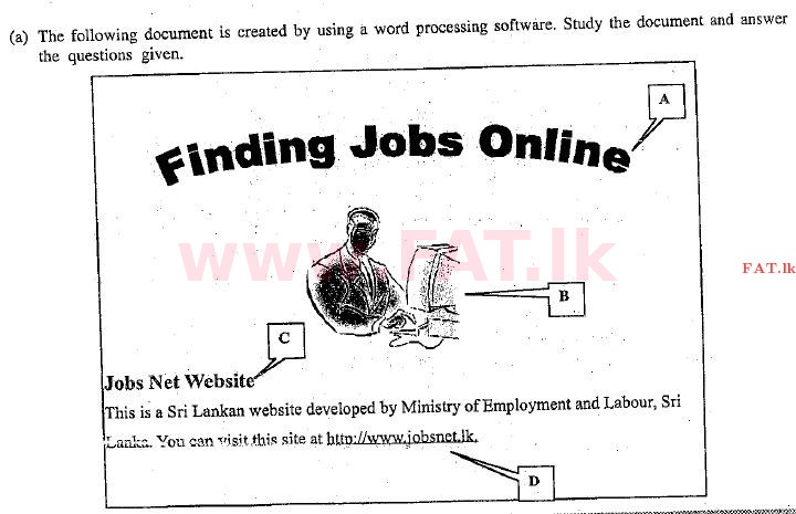 National Syllabus : Advanced Level (A/L) General Information Technology (GIT) - 2010 December - Paper II (English Medium) 3 1
