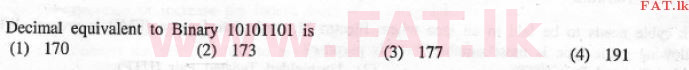 National Syllabus : Advanced Level (A/L) General Information Technology (GIT) - 2012 December - Paper I (English Medium) 1 1