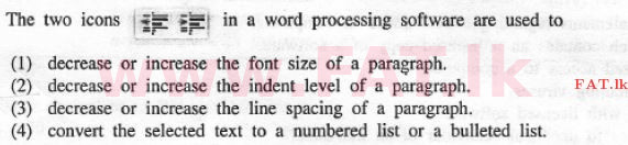 National Syllabus : Advanced Level (A/L) General Information Technology (GIT) - 2012 December - Paper I (English Medium) 24 1