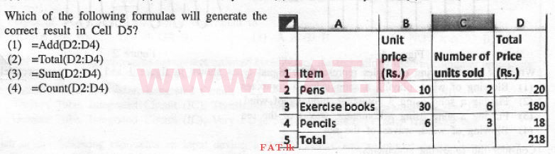 National Syllabus : Advanced Level (A/L) General Information Technology (GIT) - 2012 December - Paper I (English Medium) 26 1