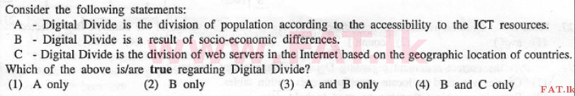 National Syllabus : Advanced Level (A/L) General Information Technology (GIT) - 2012 December - Paper I (English Medium) 38 1