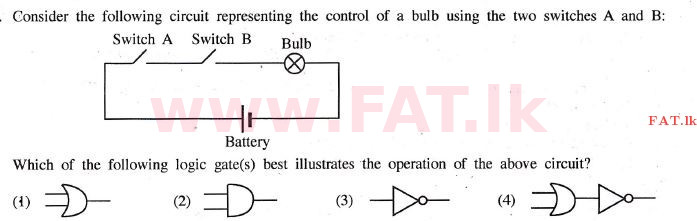 உள்ளூர் பாடத்திட்டம் : உயர்தரம் (உ/த) பொதுத் தொடர்பாடல் தொழில்நுட்பம் (GIT) - 2014 டிசம்பர் - தாள்கள் I (English மொழிமூலம்) 8 1