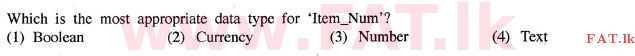 National Syllabus : Advanced Level (A/L) General Information Technology (GIT) - 2014 December - Paper I (English Medium) 19 2
