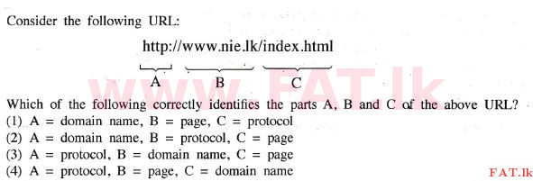 உள்ளூர் பாடத்திட்டம் : உயர்தரம் (உ/த) பொதுத் தொடர்பாடல் தொழில்நுட்பம் (GIT) - 2014 டிசம்பர் - தாள்கள் I (English மொழிமூலம்) 23 1