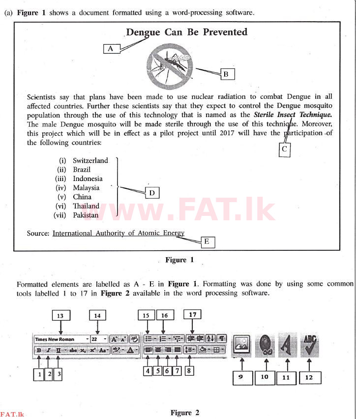 உள்ளூர் பாடத்திட்டம் : உயர்தரம் (உ/த) பொதுத் தொடர்பாடல் தொழில்நுட்பம் (GIT) - 2014 டிசம்பர் - தாள்கள் II (English மொழிமூலம்) 3 1
