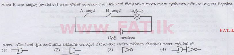 உள்ளூர் பாடத்திட்டம் : உயர்தரம் (உ/த) பொதுத் தொடர்பாடல் தொழில்நுட்பம் (GIT) - 2014 ஆகஸ்ட் - தாள்கள் I (සිංහල மொழிமூலம்) 8 1