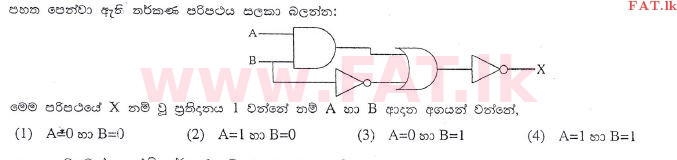 உள்ளூர் பாடத்திட்டம் : உயர்தரம் (உ/த) பொதுத் தொடர்பாடல் தொழில்நுட்பம் (GIT) - 2013 ஆகஸ்ட் - தாள்கள் I (සිංහල மொழிமூலம்) 4 1