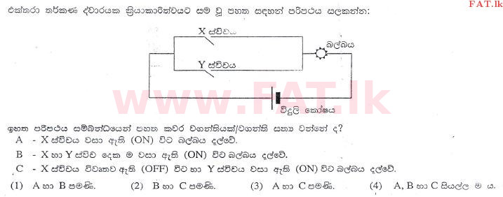 உள்ளூர் பாடத்திட்டம் : உயர்தரம் (உ/த) பொதுத் தொடர்பாடல் தொழில்நுட்பம் (GIT) - 2013 ஆகஸ்ட் - தாள்கள் I (සිංහල மொழிமூலம்) 11 1
