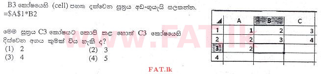 உள்ளூர் பாடத்திட்டம் : உயர்தரம் (உ/த) பொதுத் தொடர்பாடல் தொழில்நுட்பம் (GIT) - 2013 ஆகஸ்ட் - தாள்கள் I (සිංහල மொழிமூலம்) 27 1