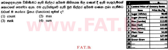 உள்ளூர் பாடத்திட்டம் : உயர்தரம் (உ/த) பொதுத் தொடர்பாடல் தொழில்நுட்பம் (GIT) - 2017 ஆகஸ்ட் - தாள்கள் I (සිංහල மொழிமூலம்) 22 1