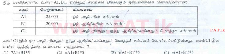 National Syllabus : Advanced Level (A/L) General Information Technology (GIT) - 2010 August - Paper I (தமிழ் Medium) 27 1