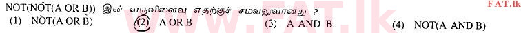 National Syllabus : Advanced Level (A/L) General Information Technology (GIT) - 2012 August - Paper I (தமிழ் Medium) 3 1