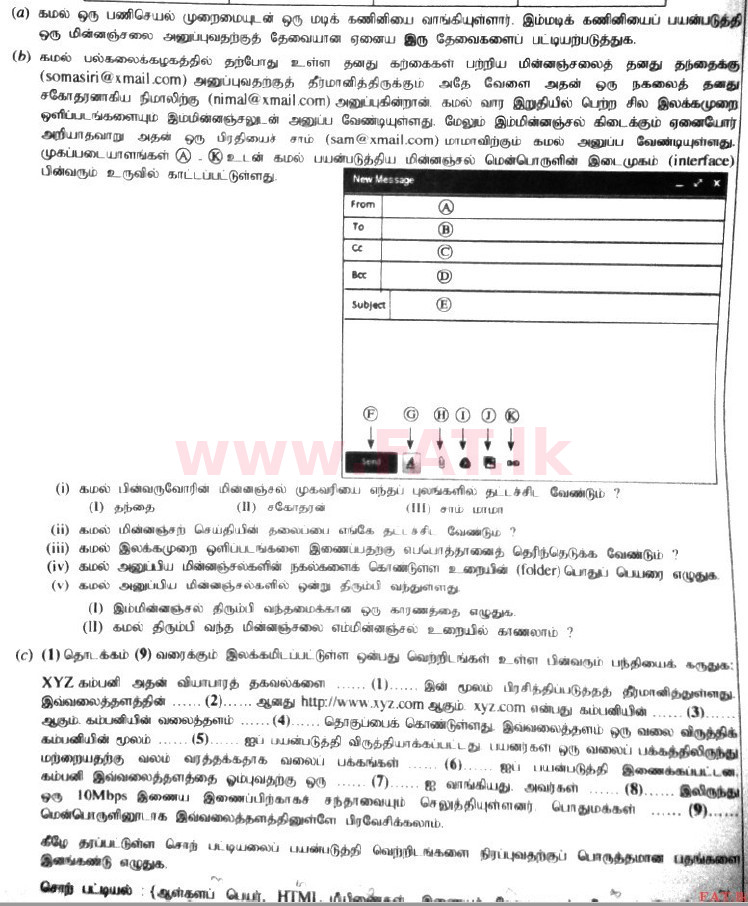 National Syllabus : Advanced Level (A/L) General Information Technology (GIT) - 2017 August - Paper II (தமிழ் Medium) 2 1