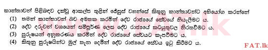 දේශීය විෂය නිර්දේශය : සාමාන්‍ය පෙළ (O/L) ක්‍රිස්තියානි ධර්මය - 2010 දෙසැම්බර් - ප්‍රශ්න පත්‍රය I (සිංහල මාධ්‍යය) 13 1