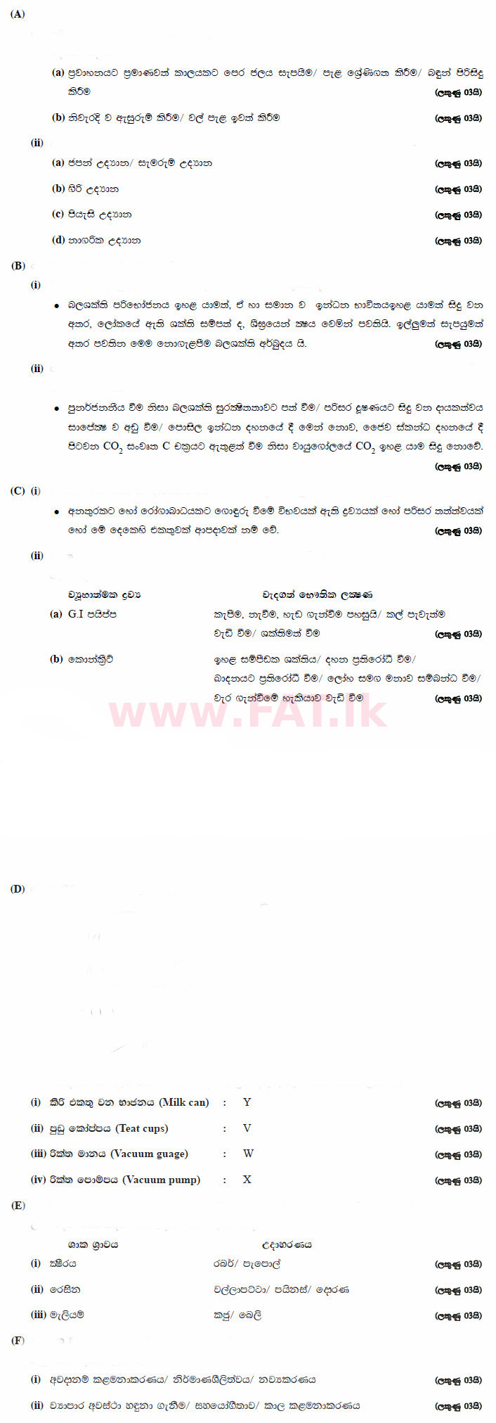 National Syllabus : Advanced Level (A/L) Bio Systems Technology - 2015 August - Paper II (සිංහල Medium) 4 3325