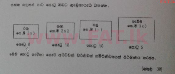 National Syllabus : Department of Architecture - University of Moratuwa Bachelor of Architecture - 2008 March - Aptitude Test (සිංහල Medium) 2 1