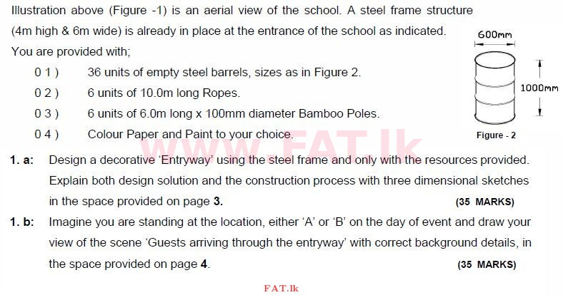 உள்ளூர் பாடத்திட்டம் : கட்டிட வடிவமைப்புத் துறை - மொறட்டுவைப் பல்கலைக்கழகம். கட்டிட வடிவமைப்பு இளநிலைப்பட்டம் - 2016 மார்ச் - உளச்சார்பு பரீட்சை (English மொழிமூலம்) 1 2