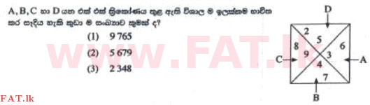 உள்ளூர் பாடத்திட்டம் : புலமைப்பரிசில் பரீட்சை தரம் 5 - 2016 ஆகஸ்ட் - தாள்கள் I (සිංහල மொழிமூலம்) 23 1
