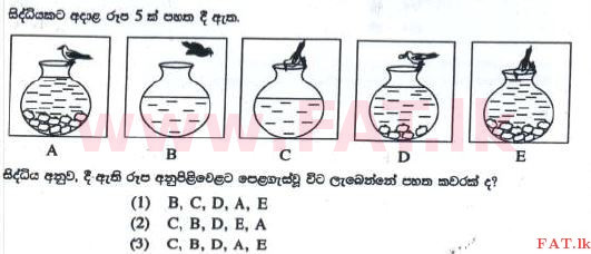 National Syllabus : Scholarship Exam Grade 5 - 2016 August - Paper I (සිංහල Medium) 31 1