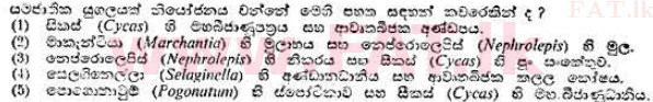 National Syllabus : Advanced Level (A/L) Botany - 1989 August - Paper I (සිංහල Medium) 8 1