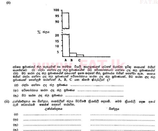 உள்ளூர் பாடத்திட்டம் : உயர்தரம் (உ/த) தாவரவியல் - 1989 ஆகஸ்ட் - தாள்கள் II A (සිංහල மொழிமூலம்) 4 2