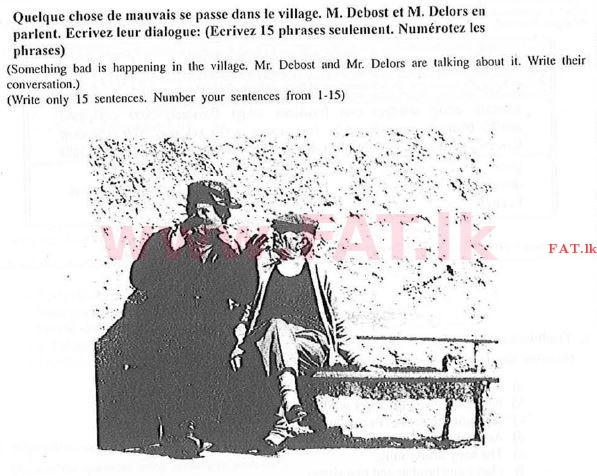 உள்ளூர் பாடத்திட்டம் : சாதாரண நிலை (சா/த) பிரஞ்சு - 2009 டிசம்பர் - தாள்கள் (பிரஞ்சு மொழிமூலம்) 2 1