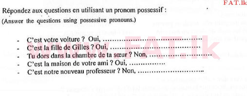 National Syllabus : Ordinary Level (O/L) French Language - 2009 December - Paper (French Language Medium) 7 1