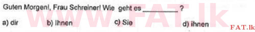 National Syllabus : Ordinary Level (O/L) German Language - 2009 December - Paper (German Language Medium) 3 1