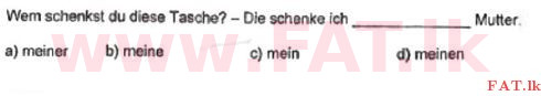 National Syllabus : Ordinary Level (O/L) German Language - 2009 December - Paper (German Language Medium) 9 1
