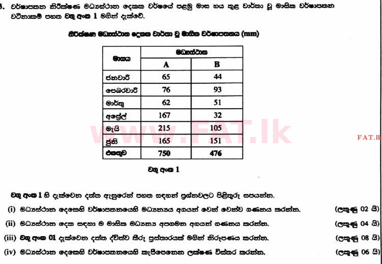 National Syllabus : Advanced Level (A/L) Geography - 2017 August - Paper I (සිංහල Medium) 3 1