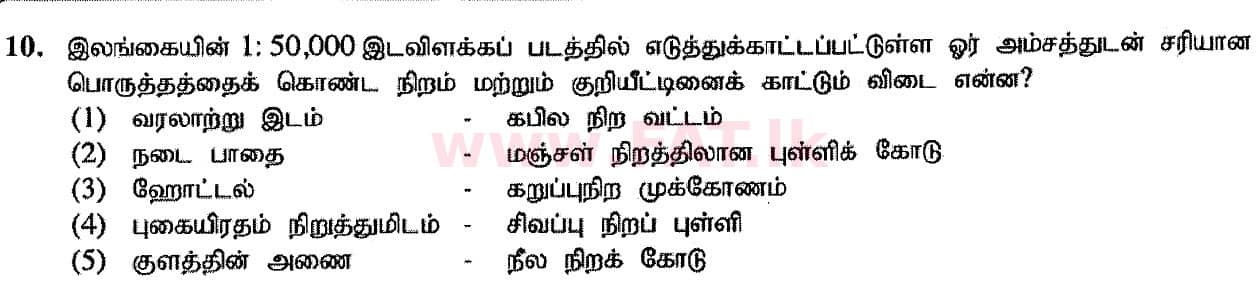National Syllabus : Advanced Level (A/L) Geography - 2020 October - Paper I (Part I) - New Syllabus (தமிழ் Medium) 10 1