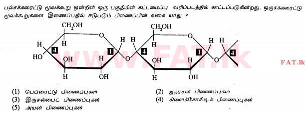 உள்ளூர் பாடத்திட்டம் : உயர்தரம் (உ/த) உயிரியல் - 2013 ஆகஸ்ட் - தாள்கள் I (தமிழ் மொழிமூலம்) 1 1