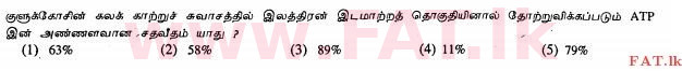 உள்ளூர் பாடத்திட்டம் : உயர்தரம் (உ/த) உயிரியல் - 2013 ஆகஸ்ட் - தாள்கள் I (தமிழ் மொழிமூலம்) 3 1