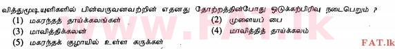 உள்ளூர் பாடத்திட்டம் : உயர்தரம் (உ/த) உயிரியல் - 2013 ஆகஸ்ட் - தாள்கள் I (தமிழ் மொழிமூலம்) 25 1