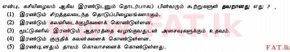 உள்ளூர் பாடத்திட்டம் : உயர்தரம் (உ/த) உயிரியல் - 2012 ஆகஸ்ட் - தாள்கள் I (தமிழ் மொழிமூலம்) 20 1