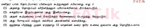 உள்ளூர் பாடத்திட்டம் : உயர்தரம் (உ/த) உயிரியல் - 2012 ஆகஸ்ட் - தாள்கள் I (தமிழ் மொழிமூலம்) 22 1