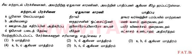 உள்ளூர் பாடத்திட்டம் : உயர்தரம் (உ/த) உயிரியல் - 2012 ஆகஸ்ட் - தாள்கள் I (தமிழ் மொழிமூலம்) 40 1