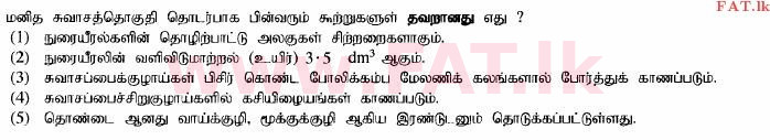 உள்ளூர் பாடத்திட்டம் : உயர்தரம் (உ/த) உயிரியல் - 2014 ஆகஸ்ட் - தாள்கள் I (தமிழ் மொழிமூலம்) 13 1