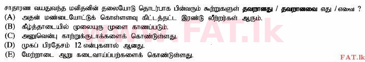 உள்ளூர் பாடத்திட்டம் : உயர்தரம் (உ/த) உயிரியல் - 2014 ஆகஸ்ட் - தாள்கள் I (தமிழ் மொழிமூலம்) 44 2