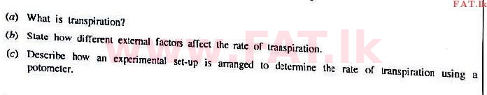 National Syllabus : Advanced Level (A/L) Biology - 2017 August - Paper II B (English Medium) 2 1