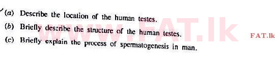 දේශීය විෂය නිර්දේශය : උසස් පෙළ (A/L) ජීව විද්‍යාව - 2017 අගෝස්තු - ප්‍රශ්න පත්‍රය II B (English මාධ්‍යය) 3 1