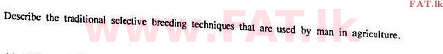 දේශීය විෂය නිර්දේශය : උසස් පෙළ (A/L) ජීව විද්‍යාව - 2017 අගෝස්තු - ප්‍රශ්න පත්‍රය II B (English මාධ්‍යය) 4 1
